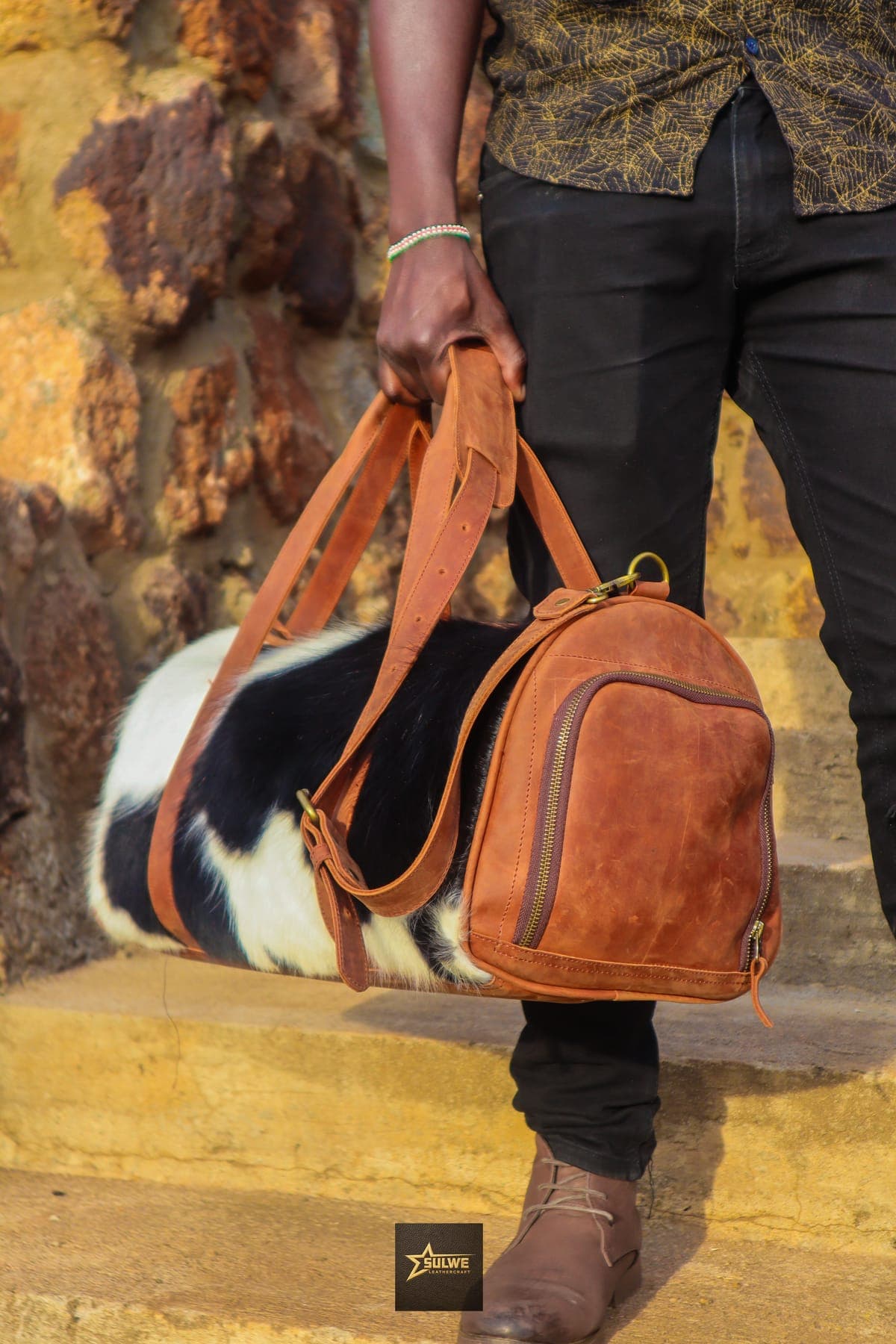 Enkiteng Weekender — genuine leather, Sulwe Leathercraft (view 3)