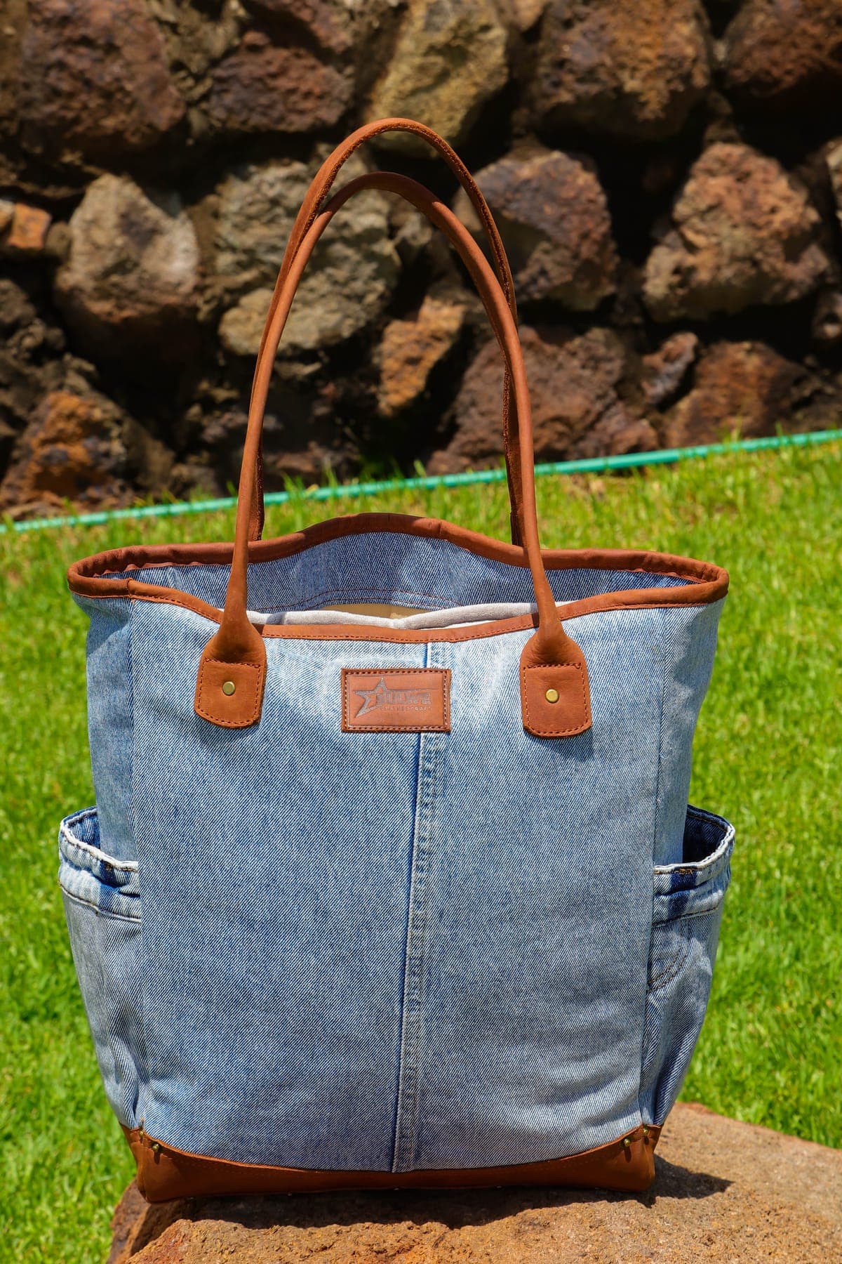 The Artisan Panel Tote — genuine leather, Sulwe Leathercraft