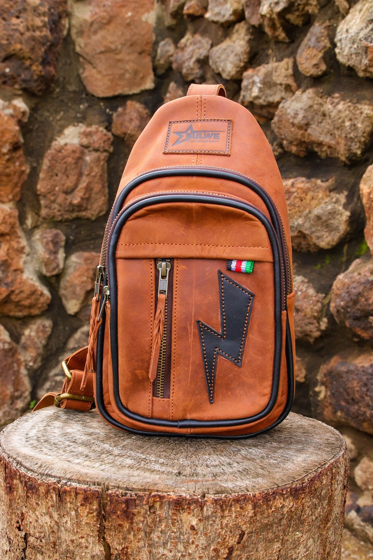 Pawa Cross Bag — genuine leather, Sulwe Leathercraft